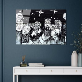 Wallity UV-480 45 x 65 Cuadro de Vidrio Templado Banksy